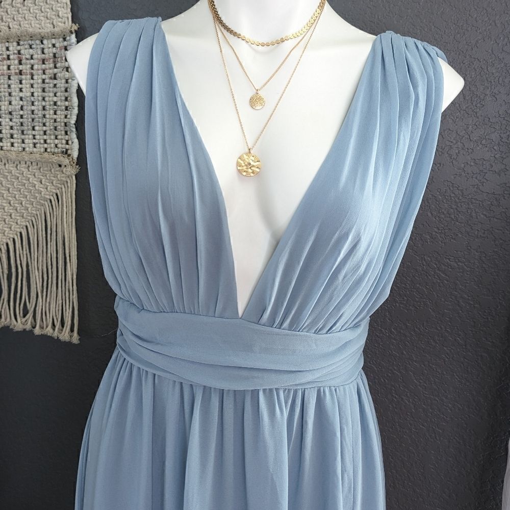 Lulu's Heavenly Hughes Maxi Dress-Light Blue - Picture 6 of 11